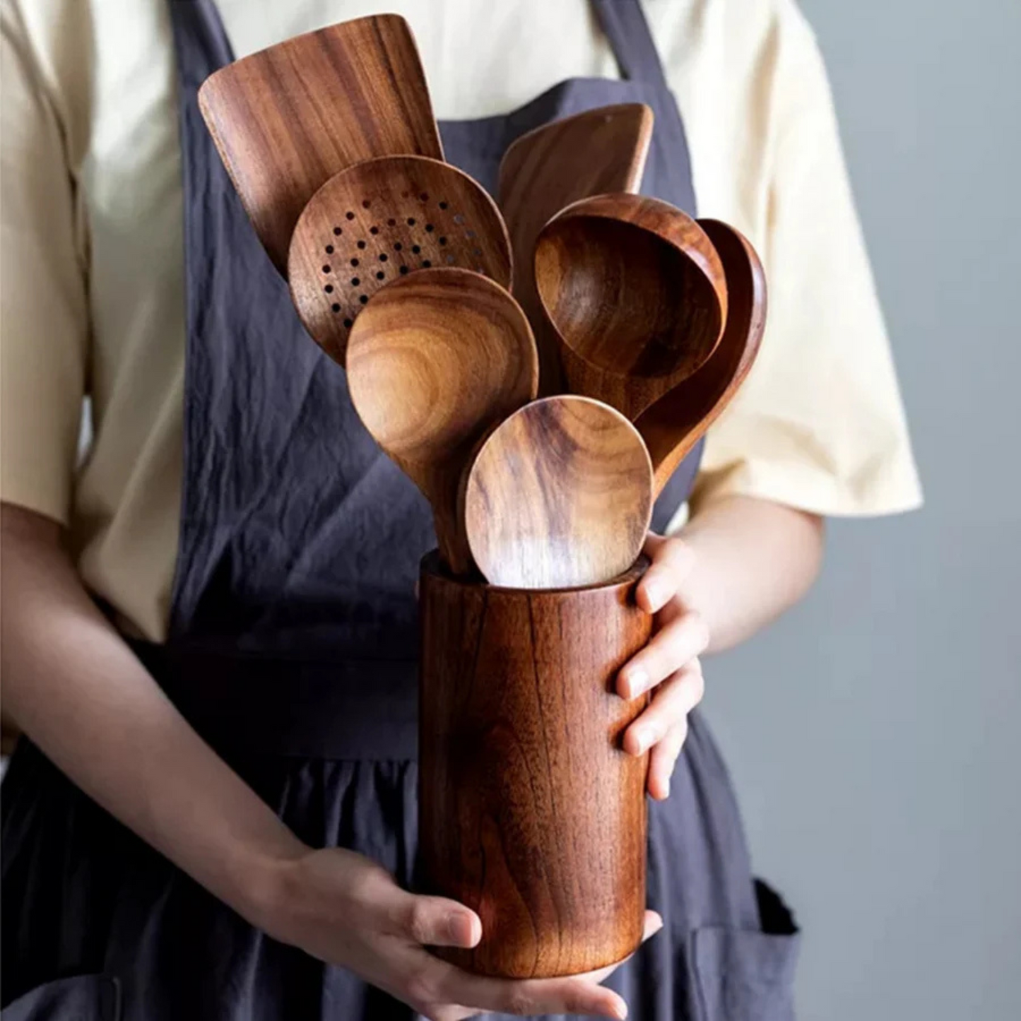 WOODEN UTENSIL SET